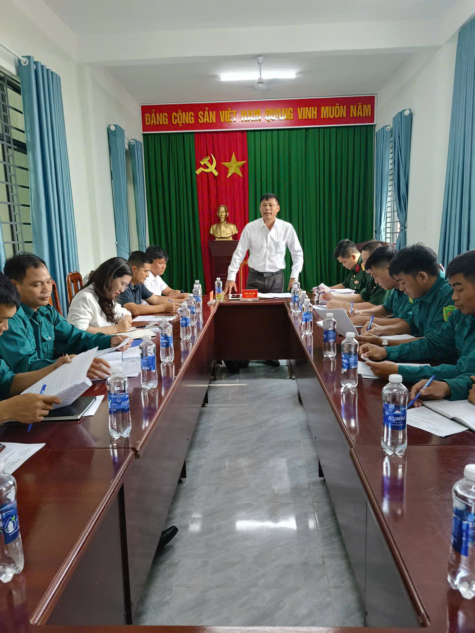 BAN CHỈ HUY QUÂN SỰ XÃ EA NING TỔ CHỨC HỘI NGHỊ PHÂN CÔNG NHIỆM VỤ VÀ THÔNG QUA QUY CHẾ LÀM VIỆC.